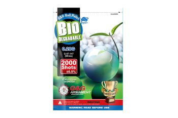Premium Grade G&G Biodegradable BBs 0.20g (Bag/2000R) (White) (Discontinued)