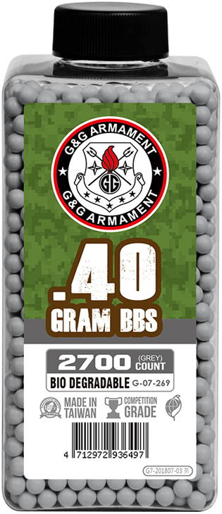 G&G Armament Biodegradable 0.40g Bottled BB (2700 Rounds per Bottle)