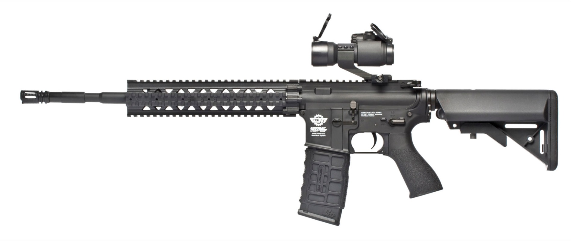 G&G Armament CM16 R8-L with Red Dot Sight in Black