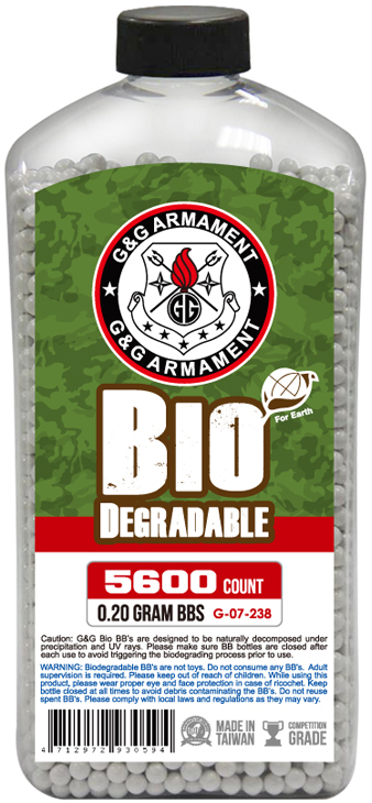 G&G Armament 0.20g Biodegradable BBs Large Bottle