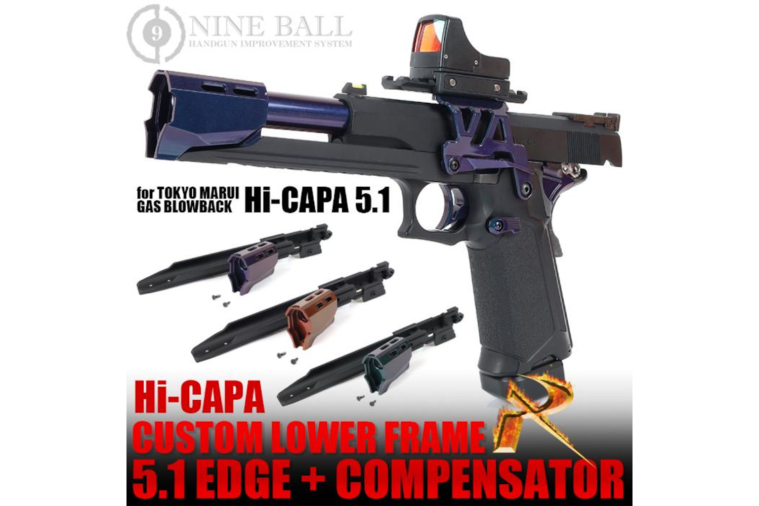 Laylax NINE BALL ZANSHIN HI-CAPA DGE Frame & Compensator Set 